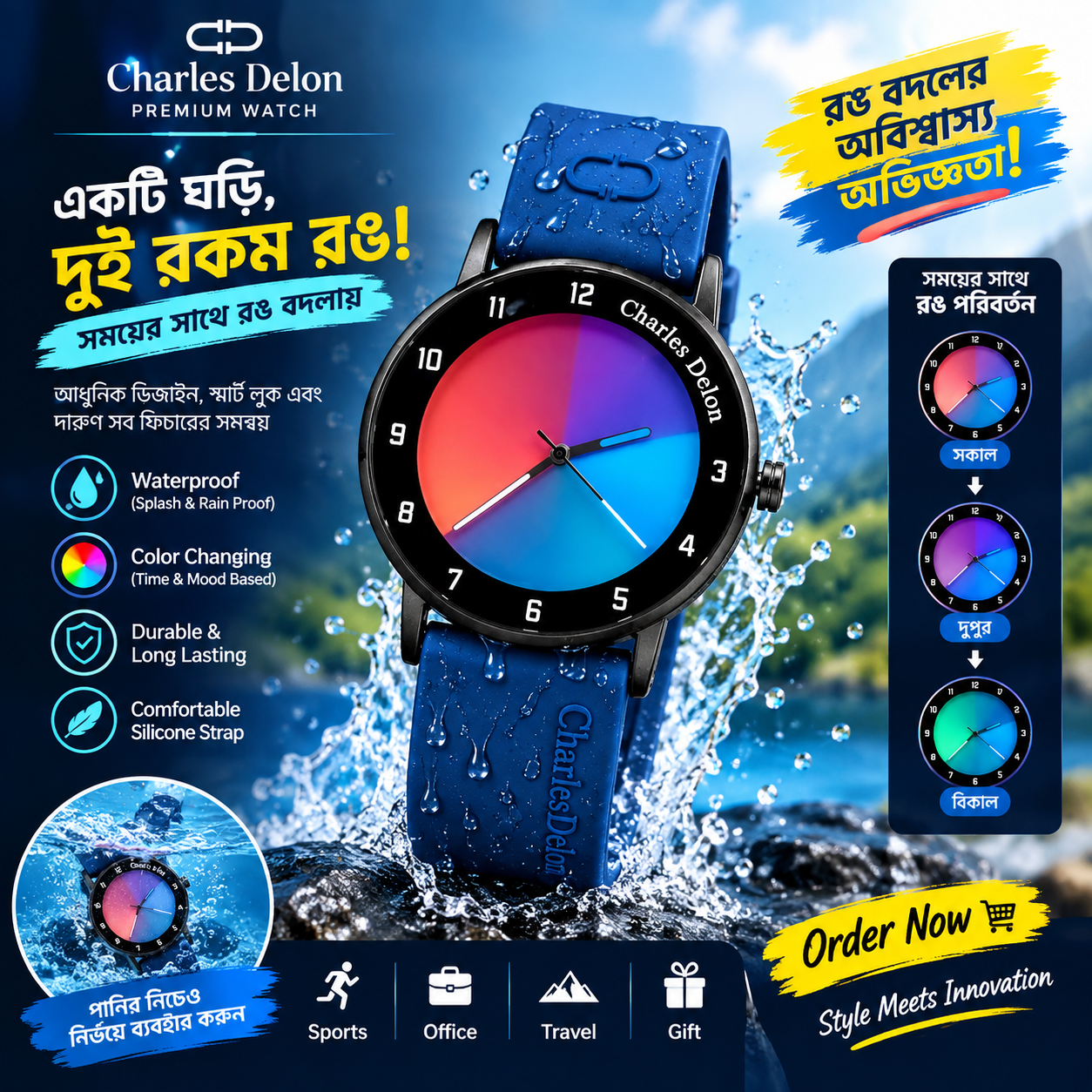 Charles Delon Waterproof Color Changing